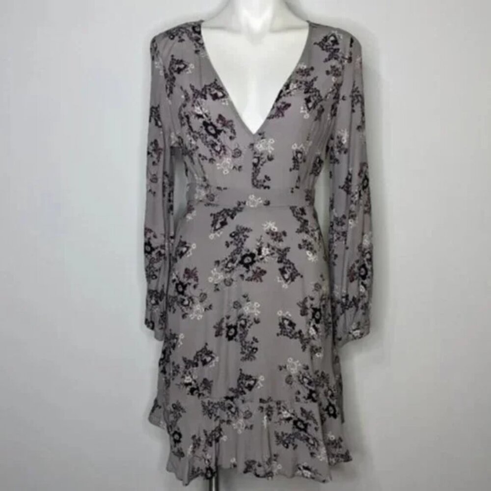 ASTR floral long sleeve midi dress - M